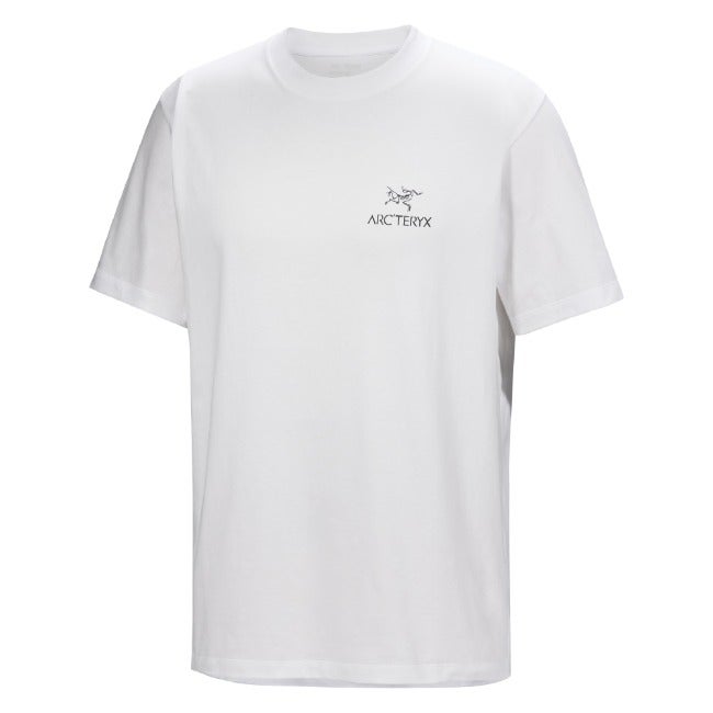 Kagg SL Cotton Bird Word Short sleeve Men's White Light / Black