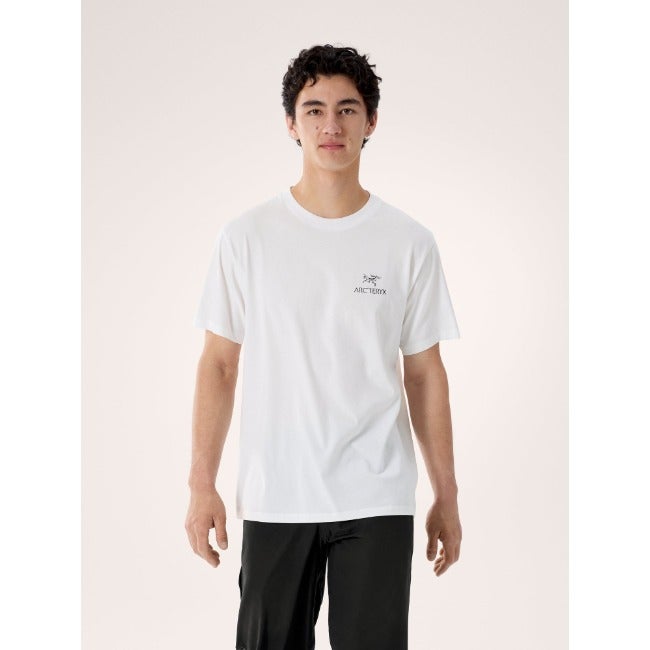 Kagg SL Cotton Bird Word Short sleeve Men's White Light / Black