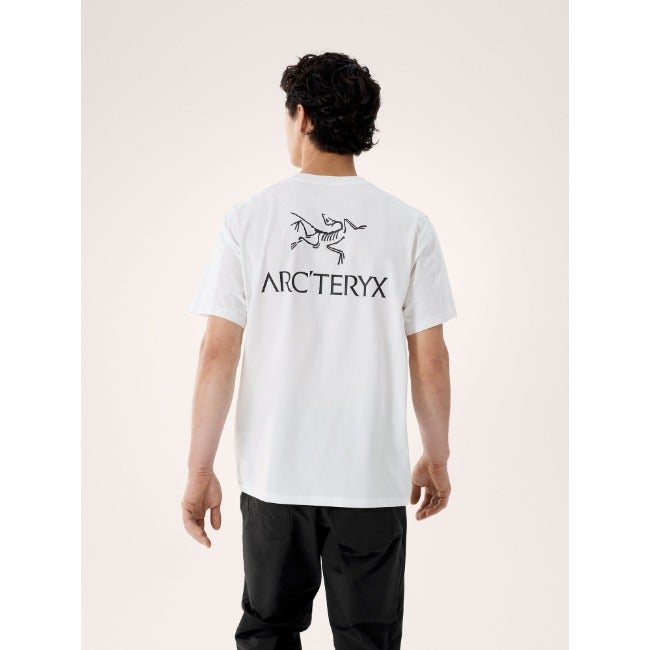 Kagg SL Cotton Bird Word Short sleeve Men's White Light / Black