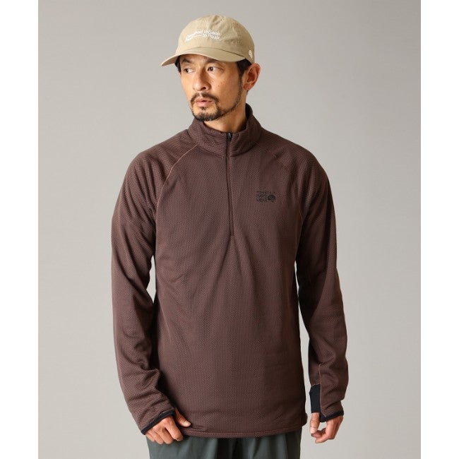エアメッシュハーフジップ Men 219 Carob