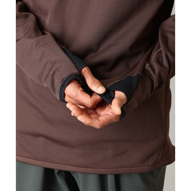 エアメッシュハーフジップ Men 219 Carob