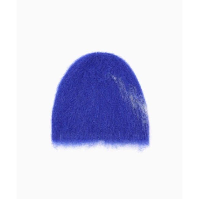 jacquard shaggy knit cap blue
