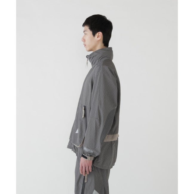 Brompton × reflective rip hoodie gray