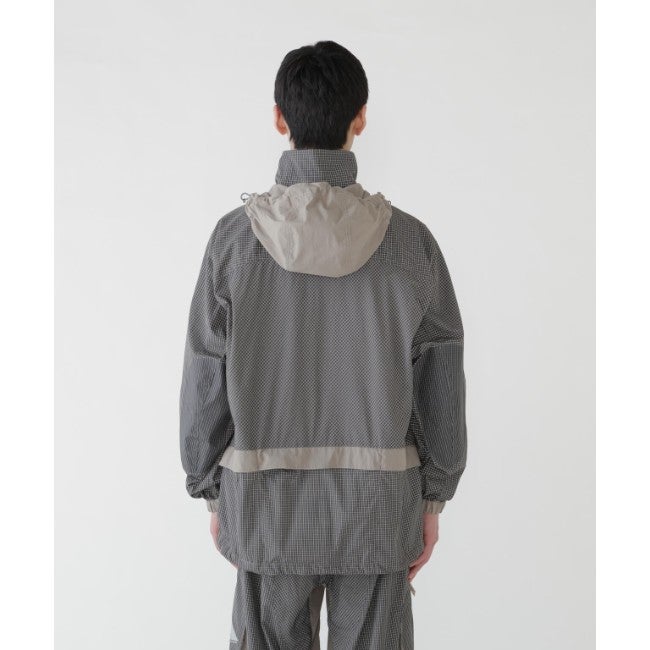 Brompton × reflective rip hoodie gray