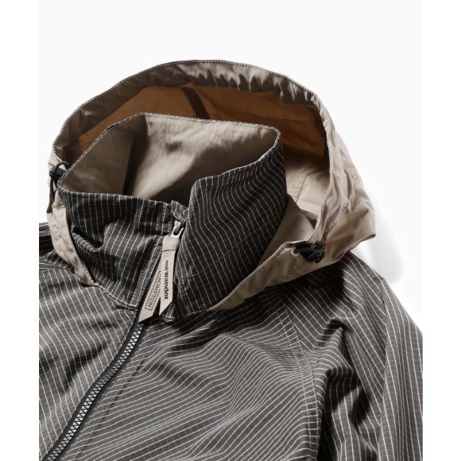 Brompton × reflective rip hoodie gray
