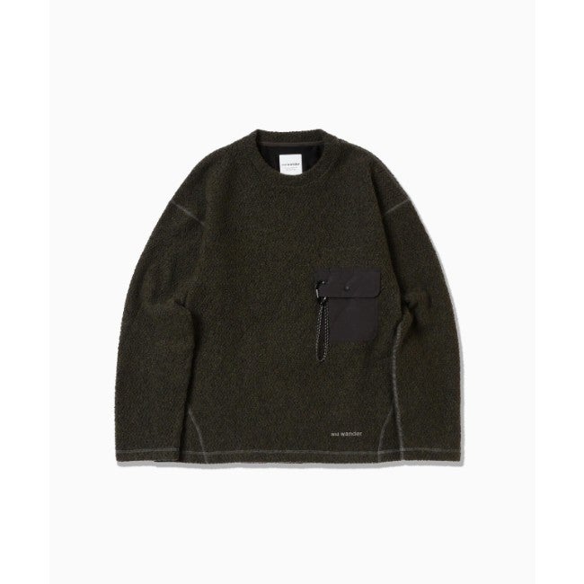 re wool JQ crew neck khaki