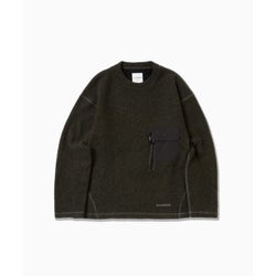 re wool JQ crew neck khaki