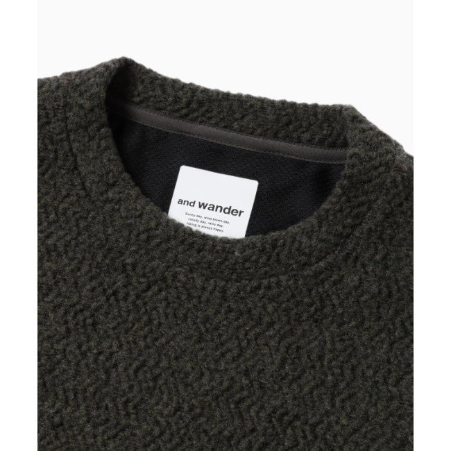 re wool JQ crew neck khaki