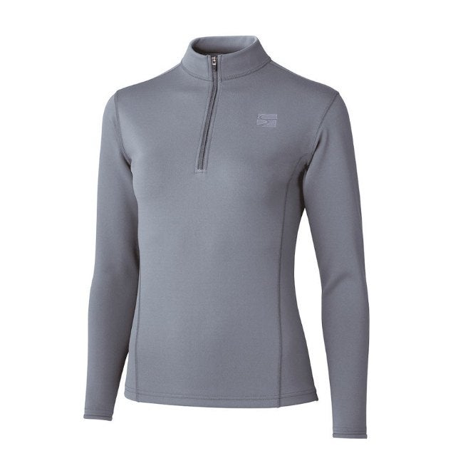 フラッドラッシュジップネック WOMEN'S ライトグレー