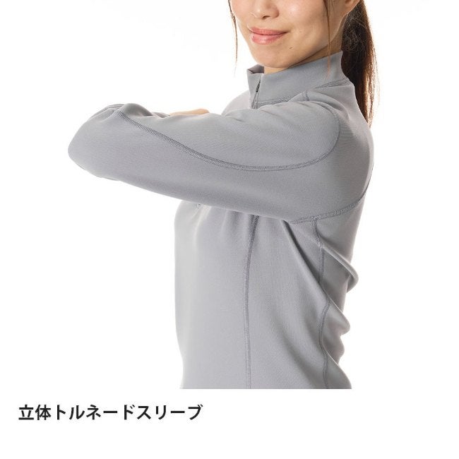 フラッドラッシュジップネック WOMEN'S ダークグレー