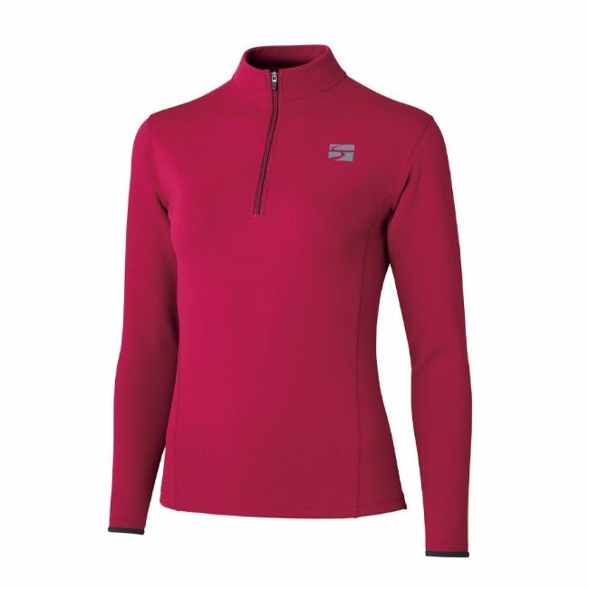 フラッドラッシュジップネック WOMEN'S ルビーレッド
