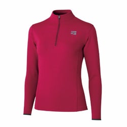 フラッドラッシュジップネック WOMEN'S ルビーレッド