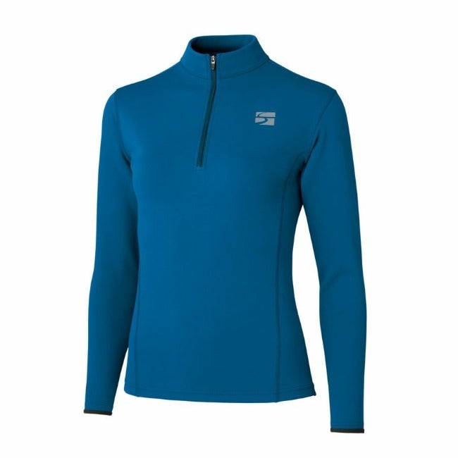 フラッドラッシュジップネック WOMEN'S フェザーネイビー