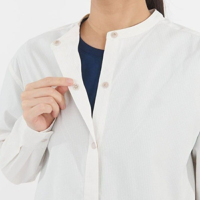 IB CHECK STAND SHIRT LS Women's FOGGY DEW