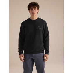 Emblem Fleece Crew Neck Pullover Men's Black