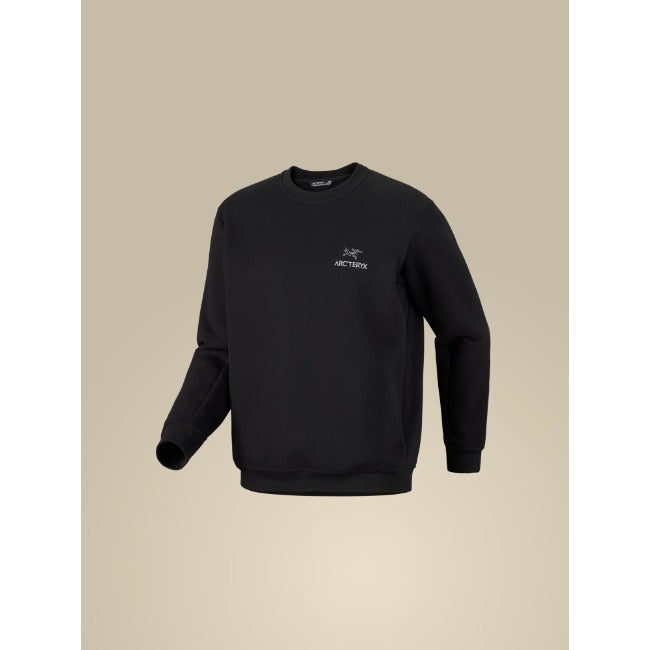 Emblem Fleece Crew Neck Pullover Men's Black