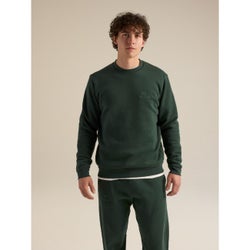 Emblem Fleece Crew Neck Pullover Men's Dark Jade