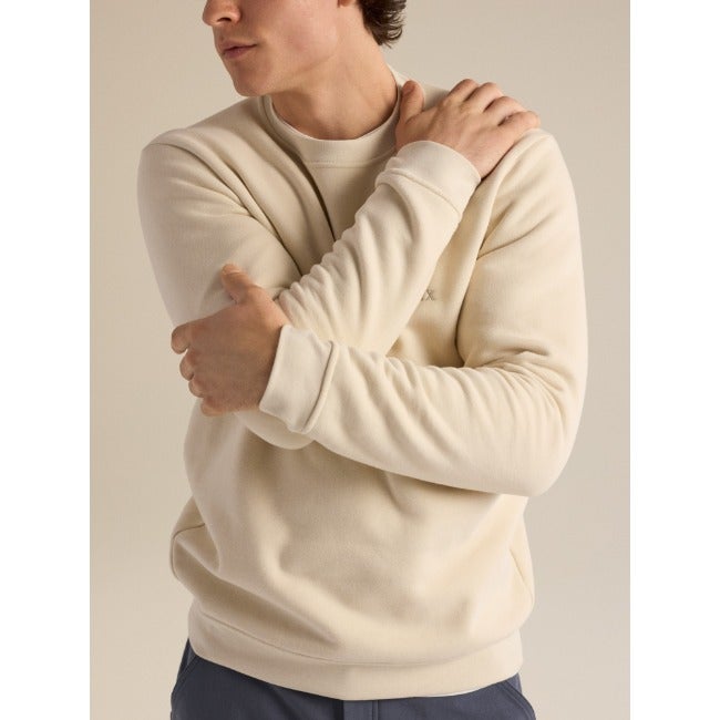 Emblem Fleece Crew Neck Pullover Men's Sea Salt
