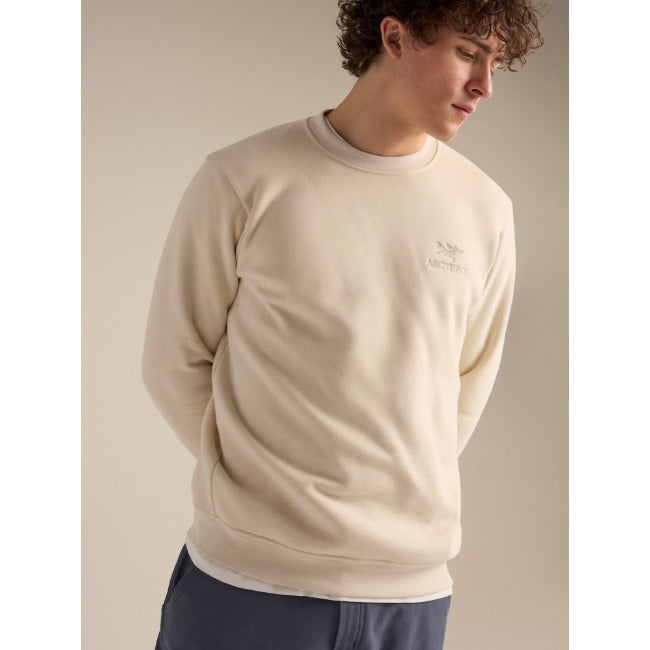Emblem Fleece Crew Neck Pullover Men's Sea Salt