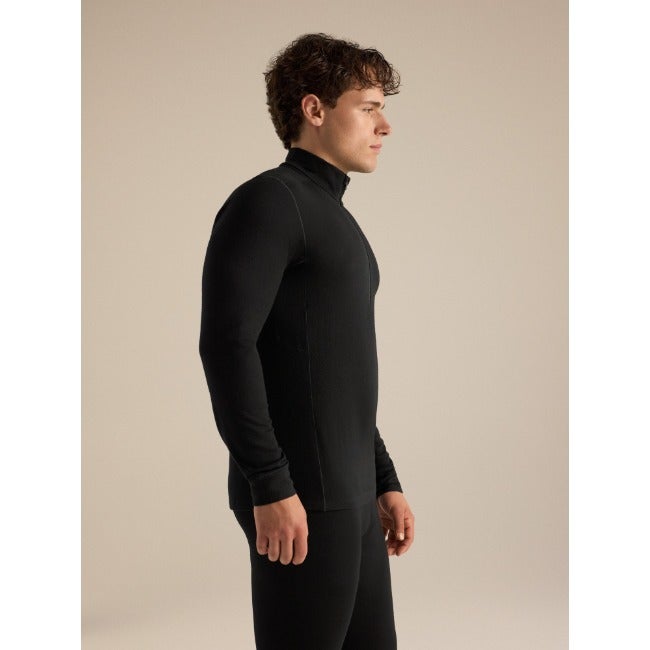 Satoro Merino Wool Zip Neck Men's Black