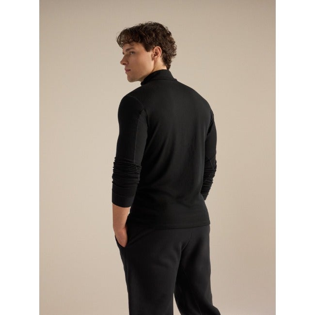 Satoro Merino Wool Zip Neck Men's Black