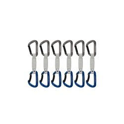 Workhorse Keylock 12 cm 6-Pack Quickdraws Straight Gate/Bent Gate Key Lock, grey-blue