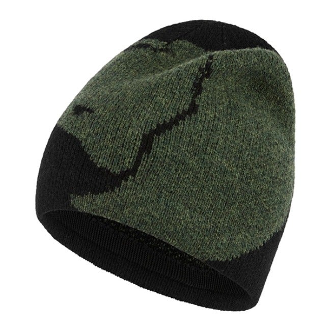 Bergtagen Jacquard Beanie Black / Deep Forest