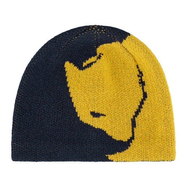 Bergtagen Jacquard Beanie Dark Navy / Mustard Yellow