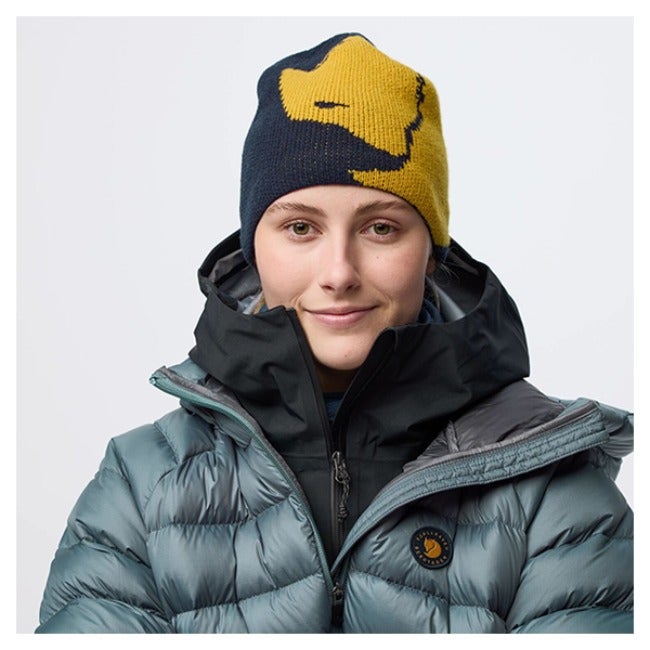 Bergtagen Jacquard Beanie Dark Navy / Mustard Yellow