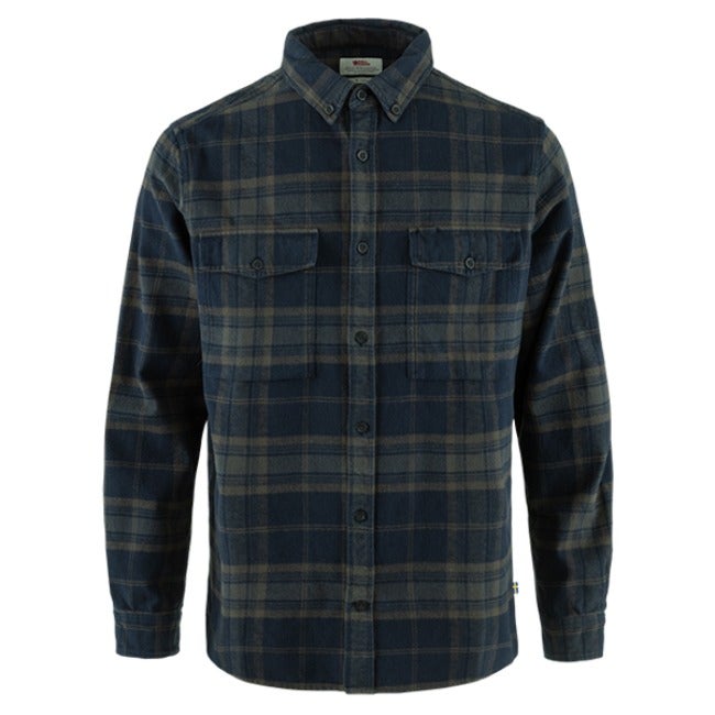 Ovik Twill Shirt M Dark Navy-Basalt