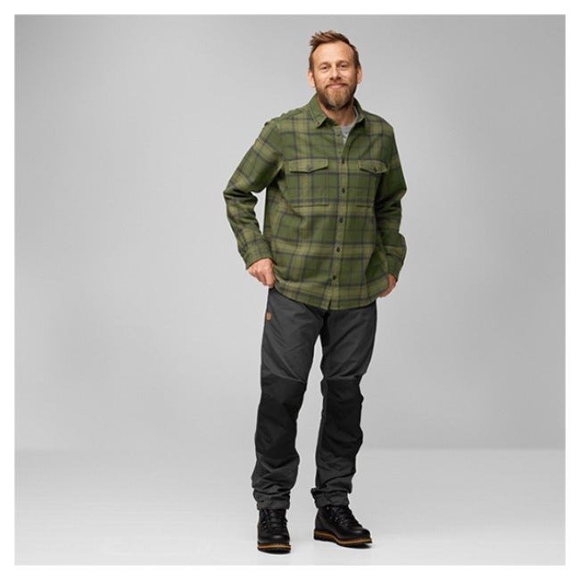 Ovik Twill Shirt M Dark Navy-Basalt